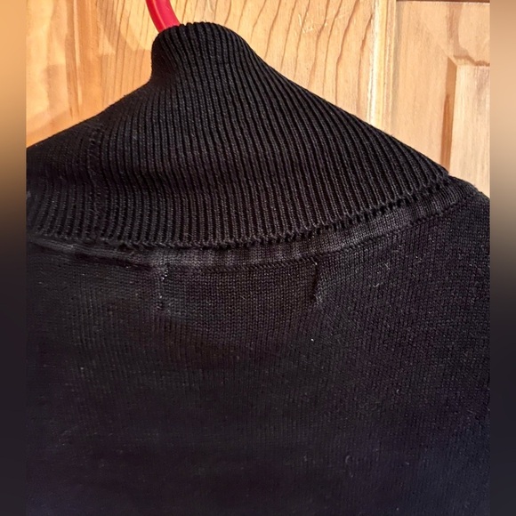 Orvis Black 100% Silk Sleeveless Cropped Turtleneck Top Size S/M Light Ribbed - Picture 10 of 12